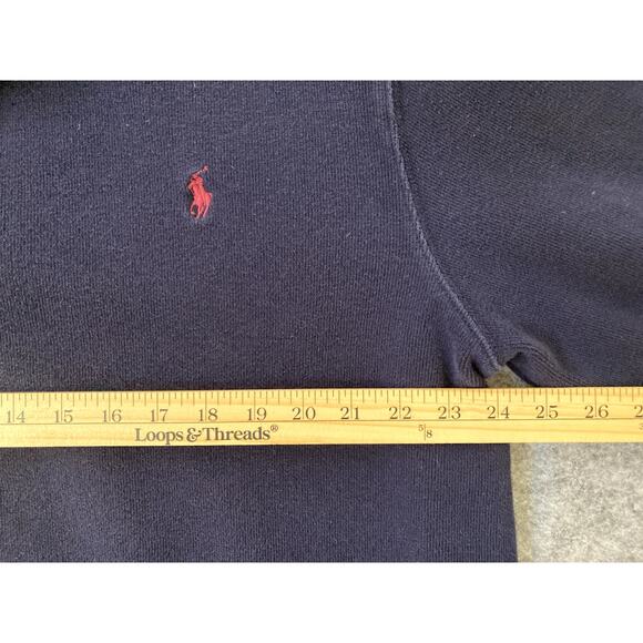 Polo Ralph Lauren Quarter Zip Pullover Mens XLT Sweater Ribbed blue - Picture 7 of 10